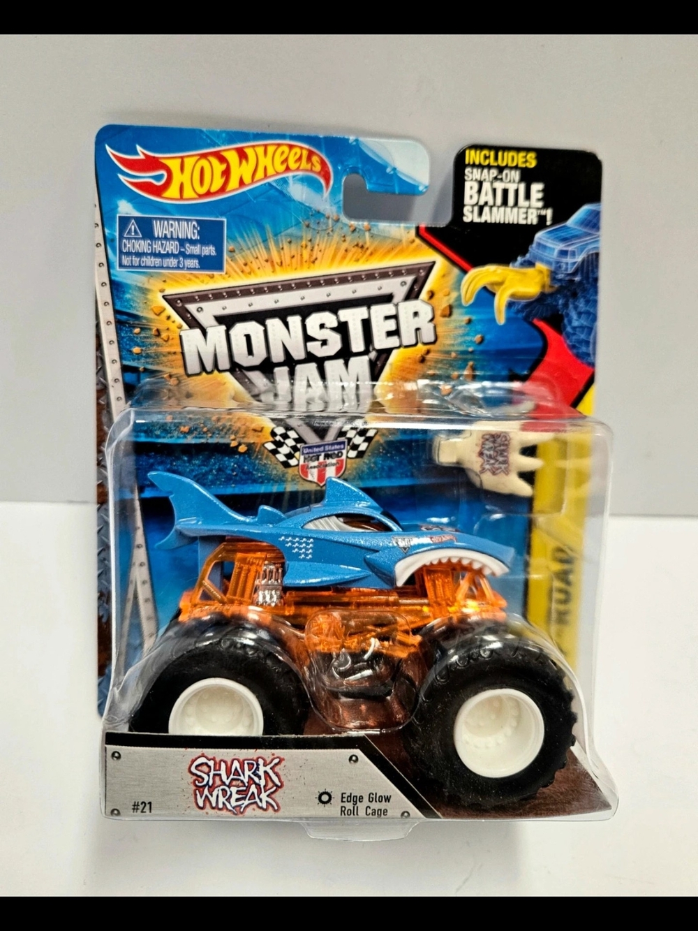 Hot Wheels Monster Jam Shark Wreak Toy - Blue & Orange